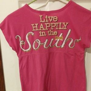 J khaki girls pink shirt